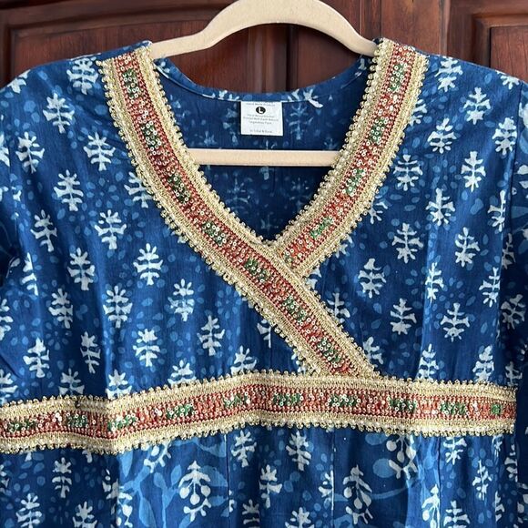 Embellished cotton tunic – size large. NWOT - Picture 2 of 7